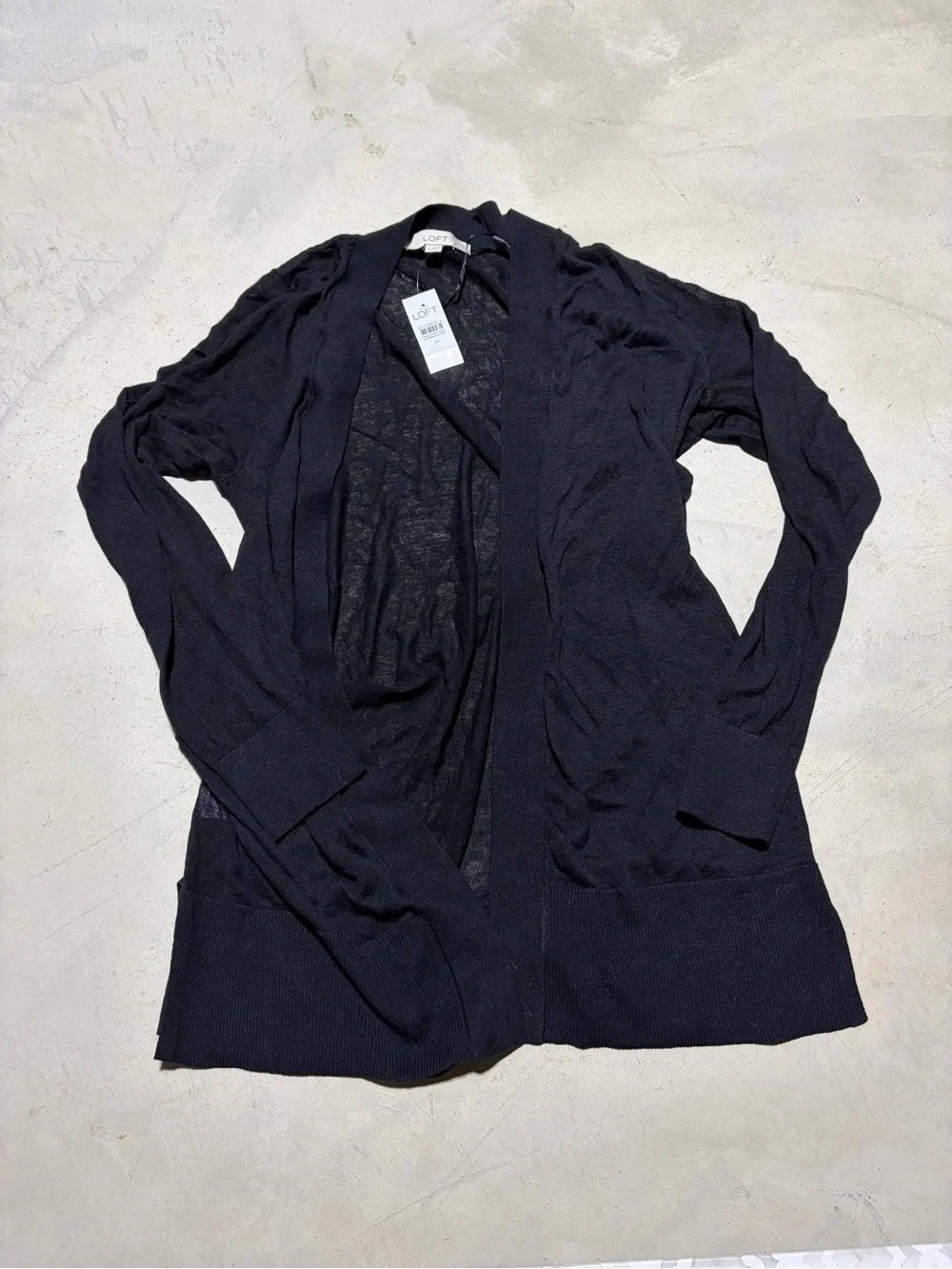 Loft NWT open cardigan medium black